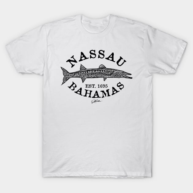 Nassau, Bahamas, Great Barracuda T-Shirt by jcombs